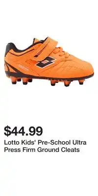 Sport Chek Lotto Kids' Pre-School Ultra Press Firm Ground Cleats offer