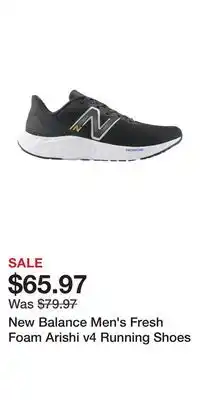 Sport Chek New Balance Men's Fresh Foam Arishi v4 Running Shoes offer