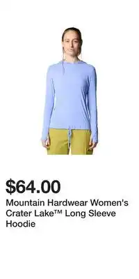 Sport Chek Mountain Hardwear Women's Crater Lake Long Sleeve Hoodie offer