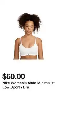 Sport Chek Nike Women's Alate Minimalist Low Sports Bra offer