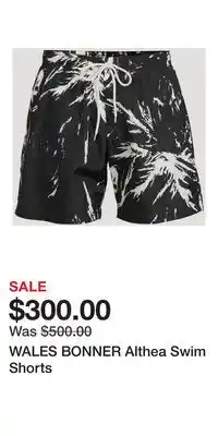 Holt Renfrew WALES BONNER Althea Swim Shorts offer