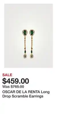 Holt Renfrew OSCAR DE LA RENTA Long Drop Scramble Earrings offer