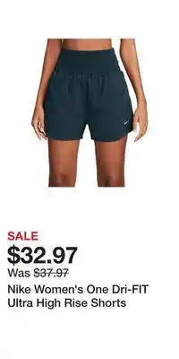 Sport Chek Nike Women's One Dri-FIT Ultra High Rise Shorts offer