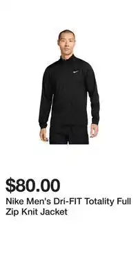 Sport Chek Nike Men's Dri-FIT Totality Full Zip Knit Jacket offer