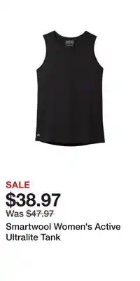 Sport Chek Smartwool Women's Active Ultralite Tank offer