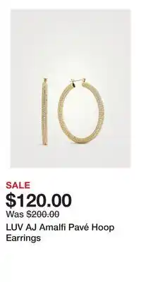 Holt Renfrew LUV AJ Amalfi Pavé Hoop Earrings offer