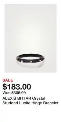 Holt Renfrew ALEXIS BITTAR Crystal Studded Lucite Hinge Bracelet offer