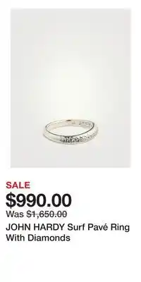 Holt Renfrew JOHN HARDY Surf Pavé Ring With Diamonds offer