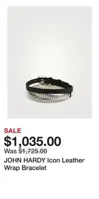 Holt Renfrew JOHN HARDY Icon Leather Wrap Bracelet offer