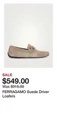 Holt Renfrew FERRAGAMO Suede Driver Loafers offer