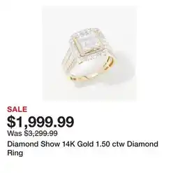TSC Stores Diamond Show 14K Gold 1.50 ctw Diamond Ring offer