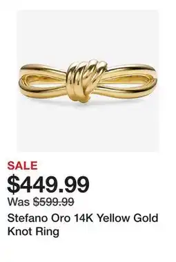 TSC Stores Stefano Oro 14K Yellow Gold Knot Ring offer