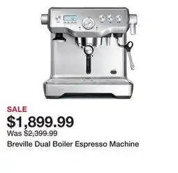 TSC Stores Breville Dual Boiler Espresso Machine offer