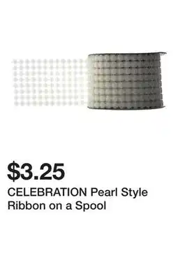 Dollarama CELEBRATION Pearl Style Ribbon on a Spool offer