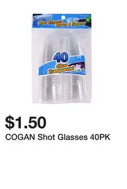 Dollarama COGAN Shot Glasses 40PK offer