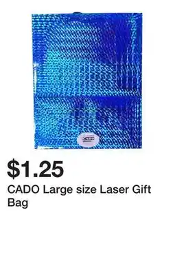 Dollarama CADO Large size Laser Gift Bag offer