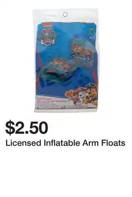 Dollarama Licensed Inflatable Arm Floats offer