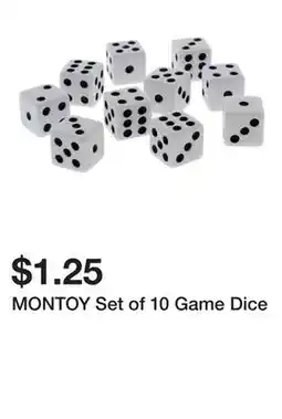 Dollarama MONTOY Set of 10 Game Dice offer