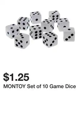 Dollarama MONTOY Set of 10 Game Dice offer