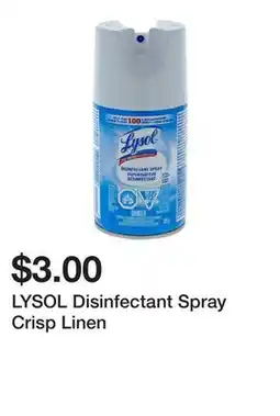 Dollarama LYSOL Disinfectant Spray Crisp Linen offer