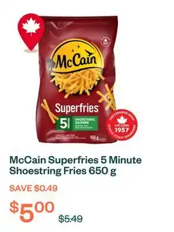 Voilà McCain Superfries 5 Minute Shoestring Fries 650 g offer