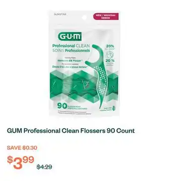 Voilà GUM Professional Clean Flossers 90 Count offer