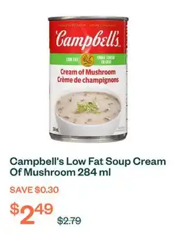Voilà Campbell's Low Fat Soup Cream Of Mushroom 284 ml offer