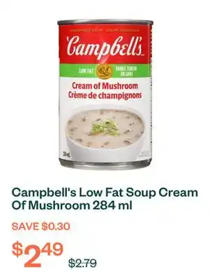 Voilà Campbell's Low Fat Soup Cream Of Mushroom 284 ml offer
