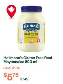 Voilà Hellmann's Gluten Free Real Mayonnaise 890 ml offer