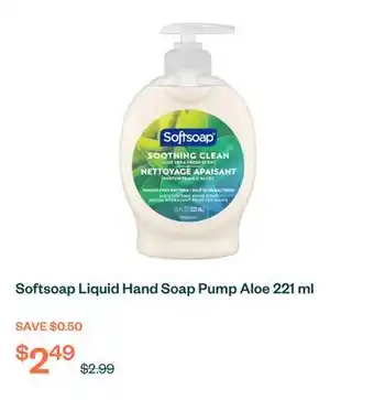 Voilà Softsoap Liquid Hand Soap Pump Aloe 221 ml offer