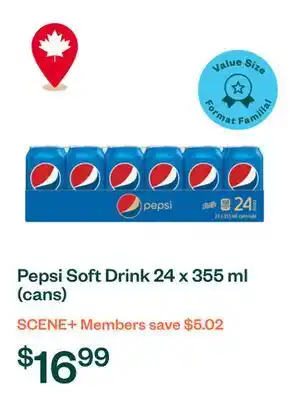 Voilà Pepsi Soft Drink 24 x 355 ml (cans) offer