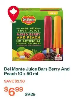 Voilà Del Monte Juice Bars Berry And Peach 10 x 50 ml offer