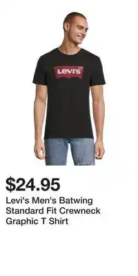 Mark's Levi's Men's Batwing Standard Fit Crewneck Graphic T Shirt offer