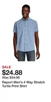 Mark's Report Men's 4 Way Stretch Turtle Print Shirt offer