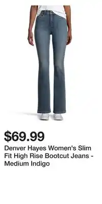 Mark's Denver Hayes Women's Slim Fit High Rise Bootcut Jeans - Medium Indigo offer
