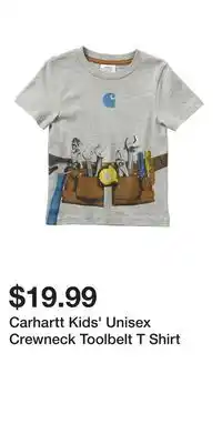 Mark's Carhartt Kids' Unisex Crewneck Toolbelt T Shirt offer