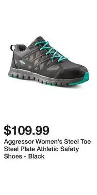 Mark's Aggressor Women's Steel Toe Steel Plate Athletic Safety Shoes - Black offer