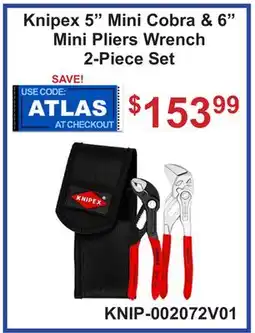 Atlas Tools & Machinery Knipex 5 Mini Cobra & 6 Mini Pliers Wrench 2-Piece Set offer
