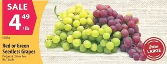 Co-op Red or Green Seedless Grapes offer