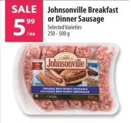 Co-op Johnsonville Breakfast or Dinner Sausage offer