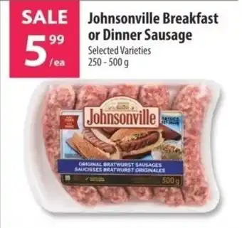 Co-op Johnsonville Breakfast or Dinner Sausage offer