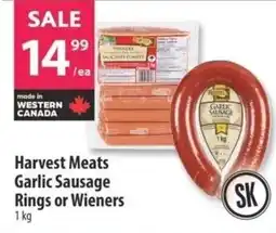 Co-op Harvest Meats Garlic Sausage Rings or Wieners offer