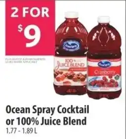 Co-op Ocean Spray Cocktail or 100% Juice Blend offer