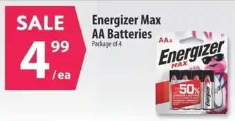 Co-op Energizer Max AA Batteries offer
