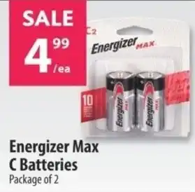Co-op Energizer Max C Batteries offer