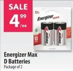 Co-op Energizer Max D Batteries offer