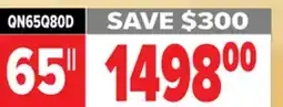 2001 Audio Video SAMSUNG 65 QLED 4K Q80D TIZEN OS SMART TV offer