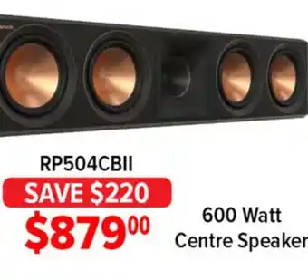 2001 Audio Video Klipsch 600 Watt Centre Speaker offer