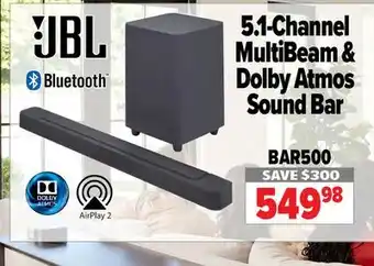 2001 Audio Video JBL 5.1-Channel MultiBeam & Dolby Atmos SoundBar offer