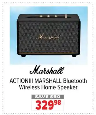 2001 Audio Video ACTIONIII MARSHALL Bluetooth Wireless Home Speaker offer
